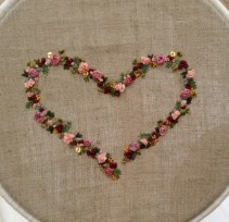 Ribbon Embroidery Heart by Kate Nowak 2014